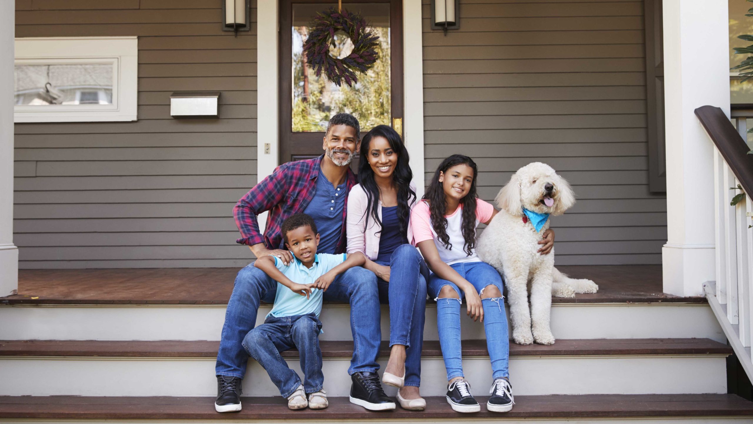 family_dog_porch Crown Pest Local Company